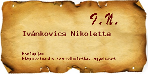 Ivánkovics Nikoletta névjegykártya